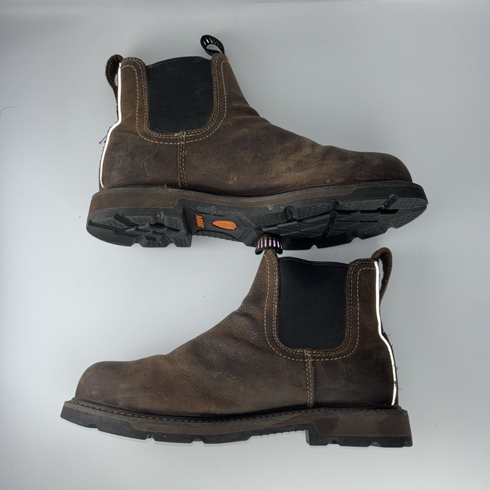 Ariat Men’s Steel Toe Pull On Work Boot Size 8EE Brown Leather ASTM F2413-18 - Picture 3 of 11